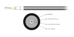 LWL Kabel, Singlemode 9/125 µm, Fasern: 8, G657.A1, LSZH, schwarz