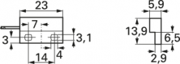 Näherungsschalter, Aufbaumontage, 1 Schließer, 10 W, 180 V (DC), 0.5 A, MK04-1A66B-1000W