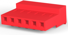 Buchsenleiste, 6-polig, RM 3.96 mm, gerade, rot, 3-640433-6