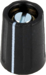 Drehknopf, 3 mm, Kunststoff, schwarz, Ø 10 mm, H 14 mm, A2610030