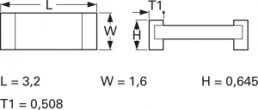 Resistor, metal alloy, SMD 1206 (3216), 20 mΩ, 1 W, ±1 %, LR1206-21R02FA
