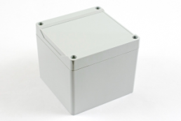 Polycarbonate enclosure, (L x W x H) 105 x 105 x 60 mm, light gray (RAL 7035), IP68, 1555LA2GY