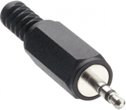 2.5 mm jack plug, 3 pole (stereo), solder connection, plastic, KLS 13