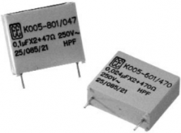 Spark quenching capacitor, 250 V (DC), PCB connection, K005-801/100