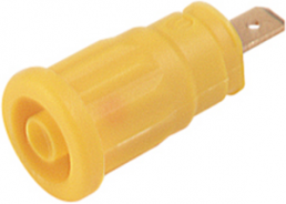 4 mm socket, flat plug connection, mounting Ø 12.2 mm, CAT III, yellow, SEP 2610 F4,8 GE