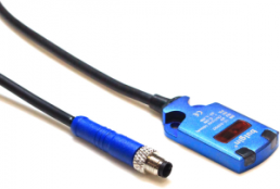 Photoelectric sensor, 0.002-0.03 m, NPN, 12-24 VDC, cable connection, IP67, SLDP3002CL