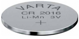 Lithium-button cell, CR2016, 3 V, 90 mAh