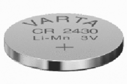 Lithium-button cell, CR2430, 3 V, 280 mAh
