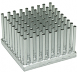 Pin heatsink, 32.7 x 32.7 x 20 mm, 3.7 to 1 K/W, natural aluminum