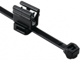 Edge clip, max. bundle Ø 35 mm, polyamide, heat stabilized, black, (L x W x H) 14 x 11.5 x 16 mm