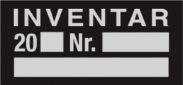 Inventory sign, (W) 45 mm, aluminum, 329.91-8-21X45-A/10