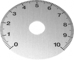 Scale disk, Ø 40 mm, 0-10, 270° for shafts to 10 mm, 60.23.010