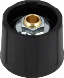 Rotary knob, 6.35 mm, plastic, black, Ø 23 mm, H 15 mm, A2523630