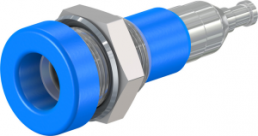 4 mm socket, solder connection, mounting Ø 8.3 mm, blue, 23.0110-23