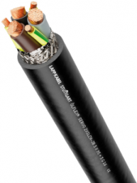 HFFR motor connection cable ÖLFLEX SERVO 2XSLCH-JB 3 G 25 mm², shielded, black