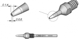 Desoldering tip, Chisel shaped, Ø 1.4 mm, (L) 58 mm, C560011