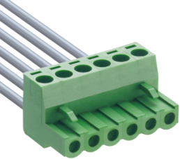 Socket header, 10 pole, pitch 5.08 mm, straight, green, MC 100-50810