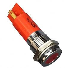 LED signal light, 24 V (DC), red, 10 mcd, Mounting Ø 19 mm, pitch 1.25 mm, LED number: 1