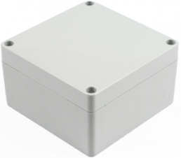 ABS enclosure, (L x W x H) 105 x 105 x 60 mm, light gray (RAL 7035), IP66, 1554LGY