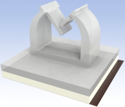 Mounting base, max. bundle Ø 4.6 mm, polyamide, natural, self-adhesive, (L x W x H) 9.4 x 9.4 x 7.6 mm