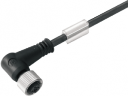 Sensor actuator cable, M12-cable socket, angled to open end, 5 pole, 5 m, PVC, black, 4 A, 1925650500