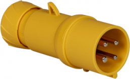 CEE plug, 4 pole, 32 A/100-130 V, yellow, 4 h, IP44, PKX32M414