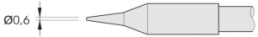 Soldering tip, conical, Ø 0.6 mm, (L) 9 mm, C245001
