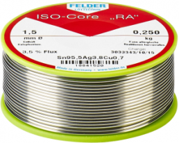 Solder wire, lead-free, SAC (Sn95Ag3.8Cu0.7), Ø 1 mm, 250 g