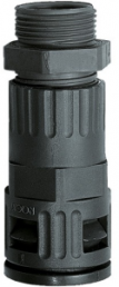 Plastic tube fitting, M20, plastic, IP66, black, (L) 59 mm