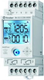 Time relay, 000.1 s to 9999 h, 14 functions, 2 Form C (NO/NC), 24-240 VDC, 16 A/250 VAC, 84.02.0.024.0000