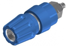 Pole terminal, 4 mm, blue, 30 VAC/60 VDC, 63 A, solder connection, nickel-plated, PKNI 10 B BL
