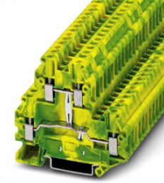 Protective conductor terminal, screw connection, 0.14-6.0 mm², 4 pole, 8 kV, yellow/green, 3044759