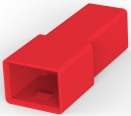 Insulating housing for 6.35 mm, 1 pole, polyamide, UL 94V-2, red, 180916-1