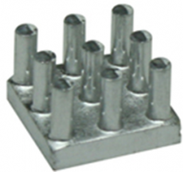 Pin heatsink, 10 x 10 x 6.5 mm, 25 to 18 K/W, natural aluminum