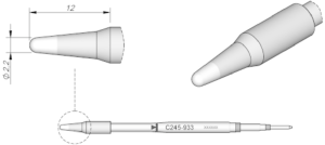 Soldering tip, conical, Ø 2.2 mm, C245933