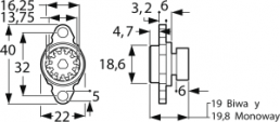 Rotational damper 11 N/cm ±1.5, counterclockwise FW, 171 10 110R