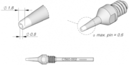 Desoldering tip, conical, Ø 1.8 mm, (L) 58 mm, C560002