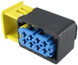 Connector, 8 pole, straight, 2 rows, blue, 4-1670894-1