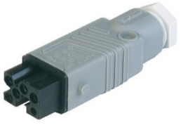 Jack, 5 pole, cable assembly, crimp connection, 1.0 mm², gray, 931691106