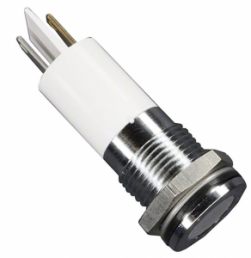 LED signal light, 24 V (DC), white, 20 mcd, Mounting Ø 14 mm, pitch 1.25 mm, LED number: 1