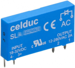 Solid state relay, 7-20 VDC, DC on/off, 0-32 VDC, 4 A, PCB mounting, SLD02205