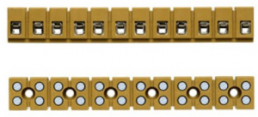 Terminal block, 16 pole, 1.5 mm², clamping points: 2, yellow, screw connection, 20 A