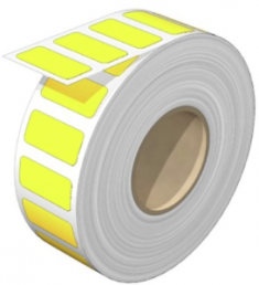Polyester Device marker, (L x W) 27 x 12.5 mm, yellow, Roll with 1000 pcs
