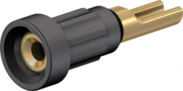 1 mm socket, solder connection, mounting Ø 2.7 mm, black, 23.1010-21