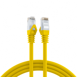 Patch cable, RJ45 plug, straight to RJ45 plug, straight, Cat 6, U/UTP, LSZH, 0.25 m, yellow