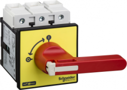 Emergency stop/main switch, Rotary actuator, 3 pole, 175 A, (W x H) 90 x 125 mm, screw mounting, VCF6