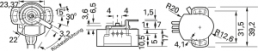Rotary position encoder, PMR 411, 4.0 kohm, 0.5 W, 95°