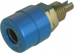 4 mm socket, screw connection, mounting Ø 8 mm, CAT O, blue, BIL 20 BL AU