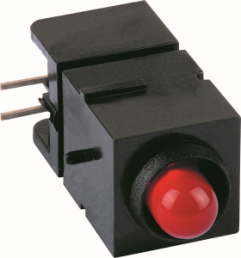 LED signal light, red, 10 mcd, pitch 2.54 mm, LED number: 1