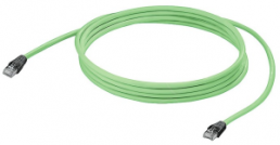 System cable, RJ45 plug, straight to RJ45 plug, straight, Cat 5, SF/UTP, PVC, 90 m, green
